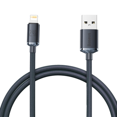 Baseus Crystal Shine Series Fast Charging Data Cable USB to iP 2.4A 1.2m-Black